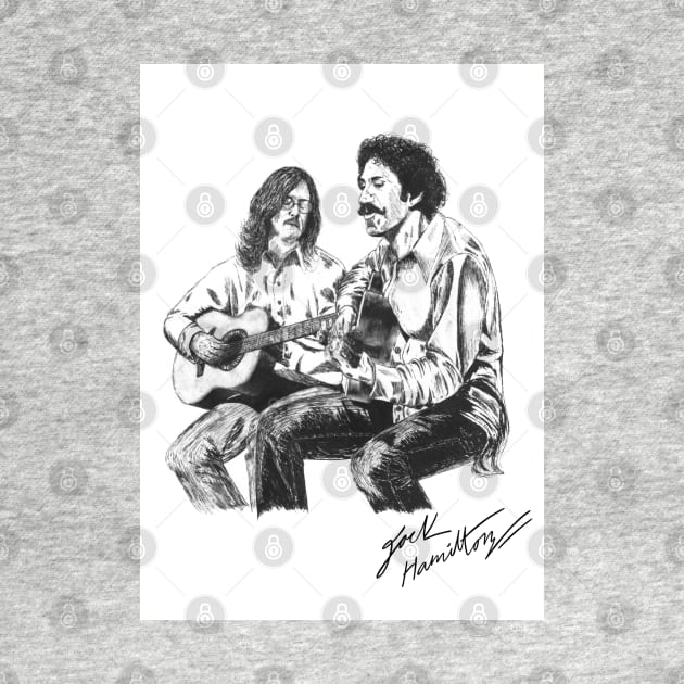 Jim Croce & Maury Original Ink Drawing Print by HamiltonArt